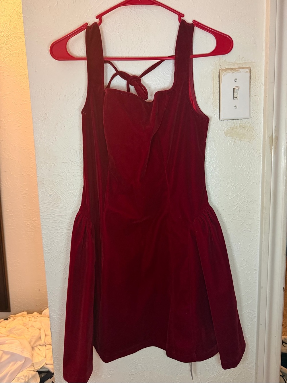 Velvet Burgundy Sleeveless Dress